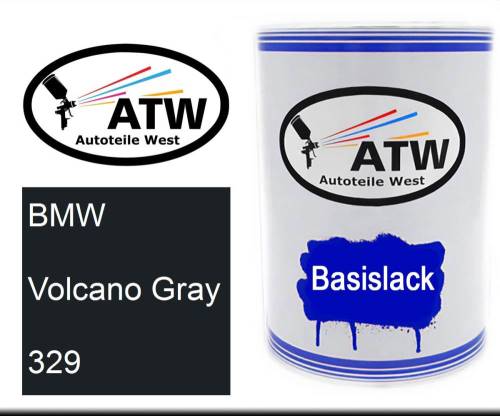 BMW, Volcano Gray, 329: 500ml Lackdose, von ATW Autoteile West.